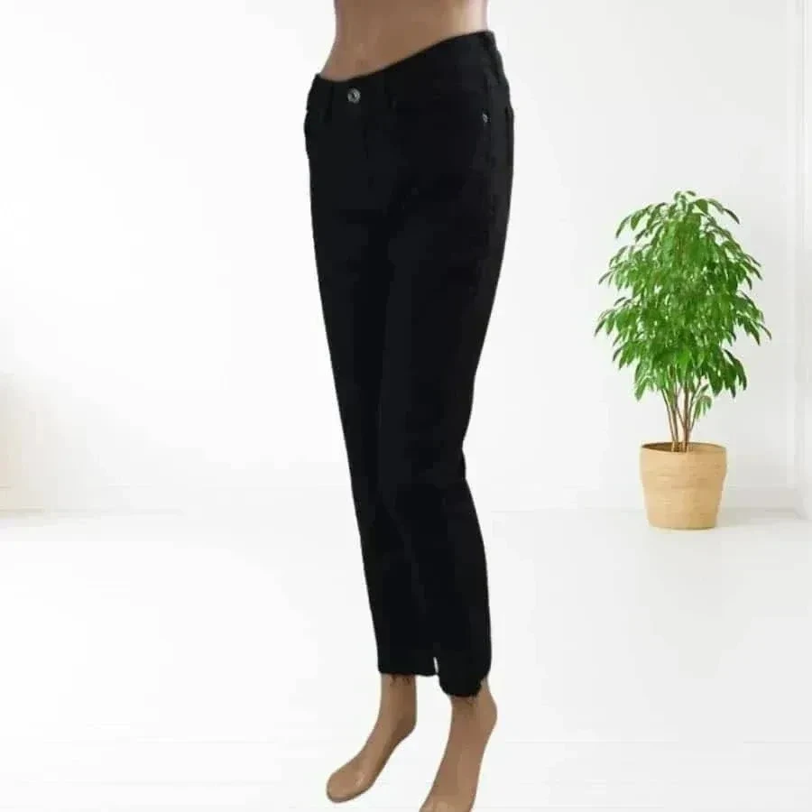 LEVI'S 712 -  original frayed slim fit jeans - low waist - stretch - deep black - very good condition - – photo 4